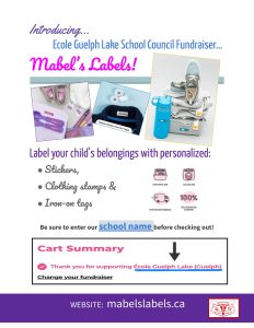 School Council Mabel's Labels Fundraising Flyer