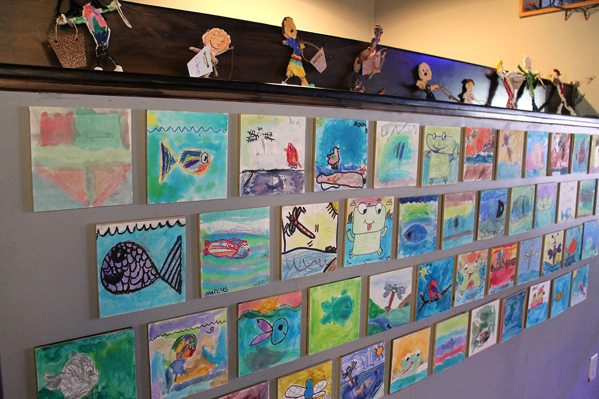 Student art on display at the Water Celebration held on March 22, 2018.