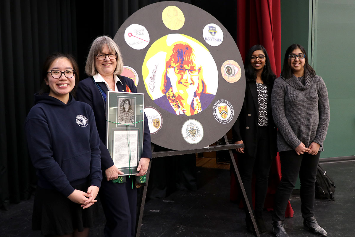 On Friday Feb. 15, Nobel Prize winner Donna Strickland visited Guelph CVI to speak to students.
