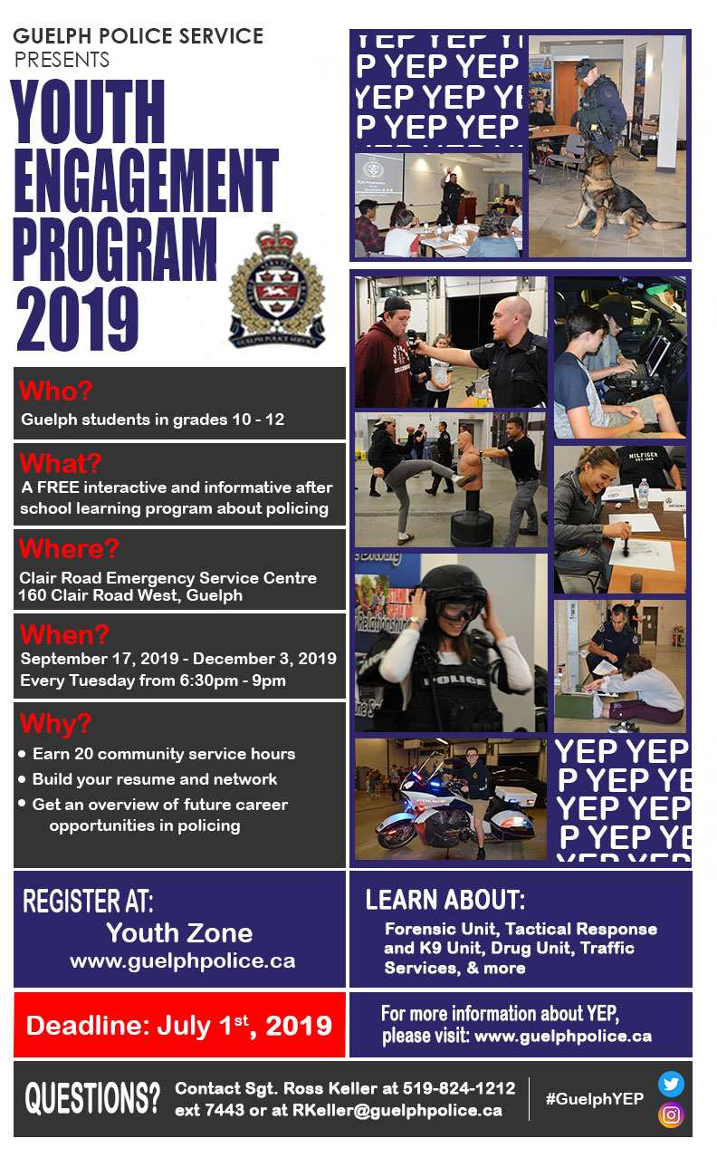 Guelph Police YEP Poster 2019