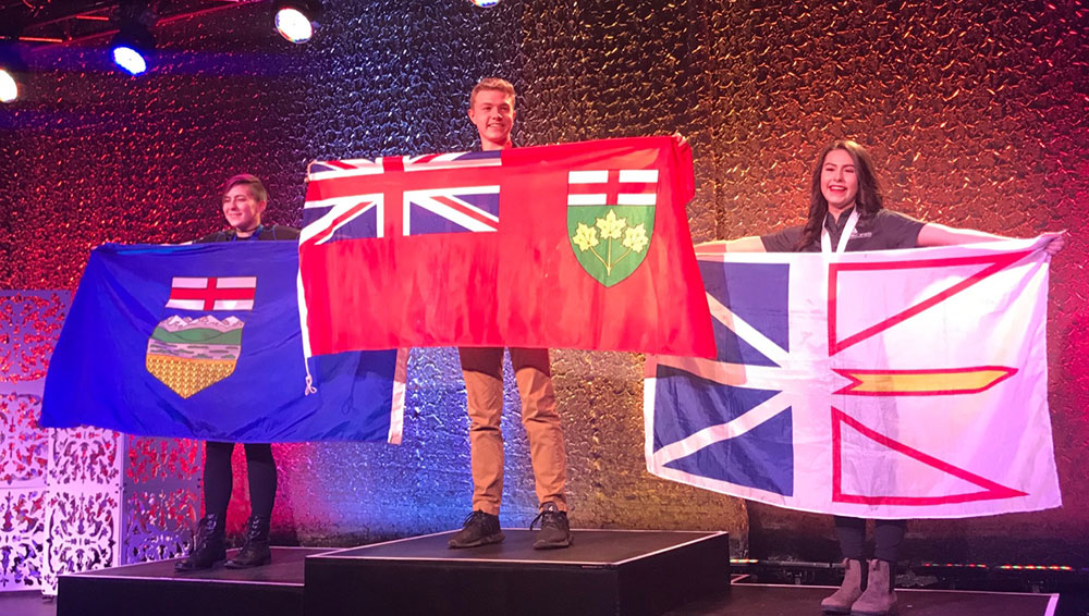 CWDHS students Jade and Kyle won gold at the Skills Canada National Competition, May 2019.