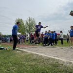 This photo features students participating in Special Olympic activities.